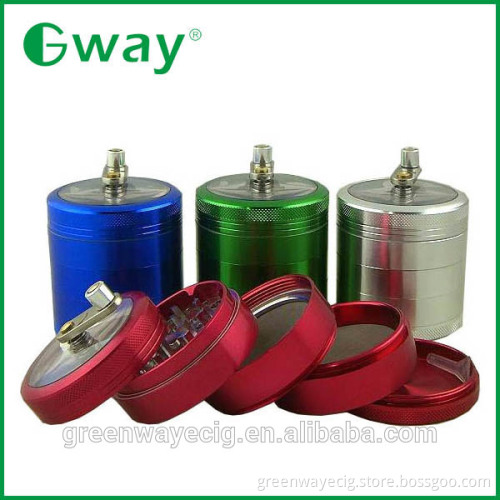 Aluminum 2.5 inch Large 4 layers Hand Crank Herb/Spices Grinder multi colors